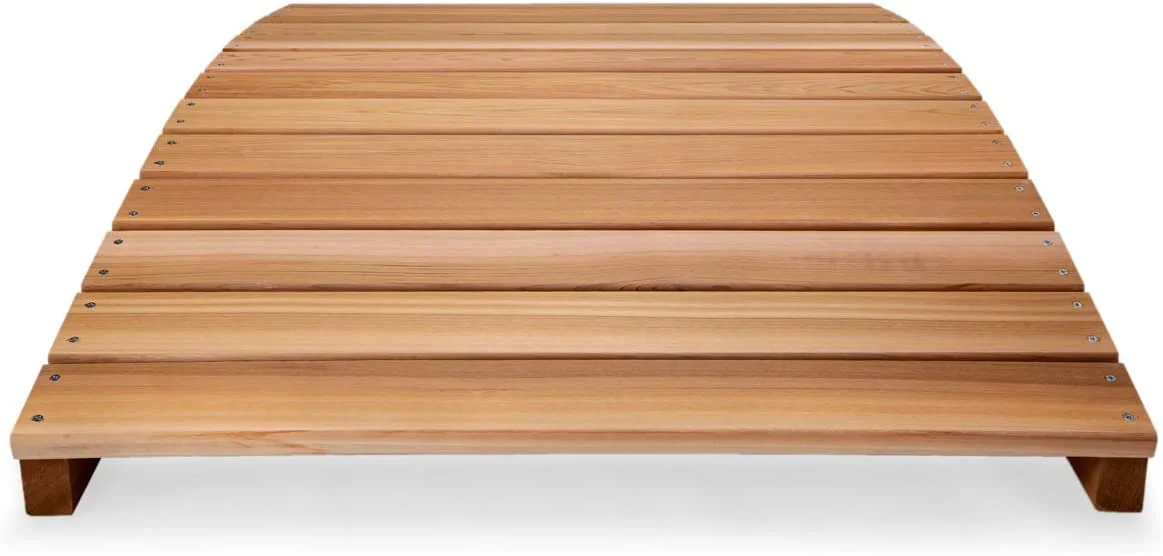 FB48 Garden Bridge | 4-Ft Durable Outdoor Wooden Bridge For Garden, Backyards & Streams | Easy Assembly & Sustainably Sourced Cedar Wood | 46.5X35x7