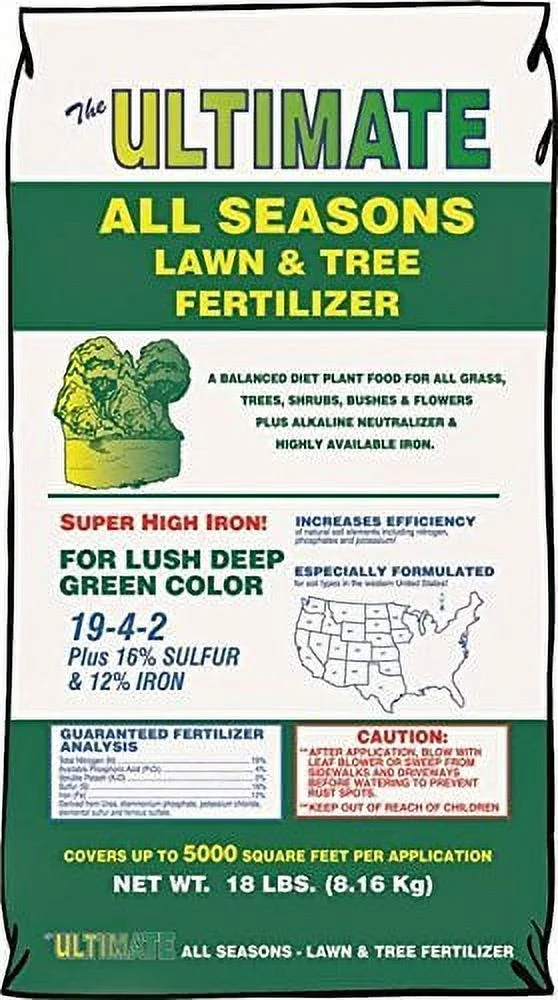 Ultimate Fertilizer 121 All-Season Lawn & Tree Fertilizer, 19-4-2, Covers 5,000-Sq. Ft. - Quantity 1