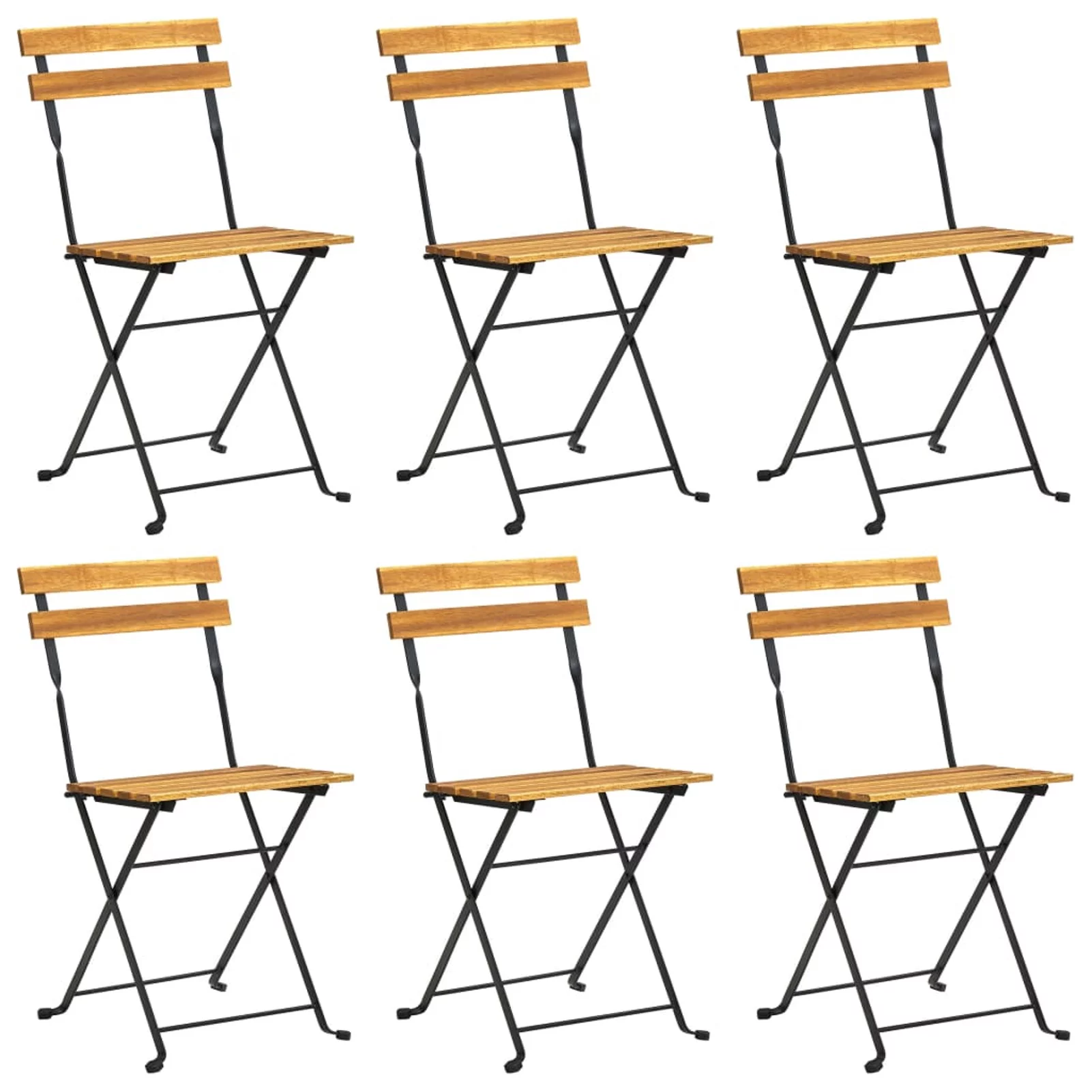 Carevas 7 Piece Folding Outdoor Dining Set Solid Acacia Wood