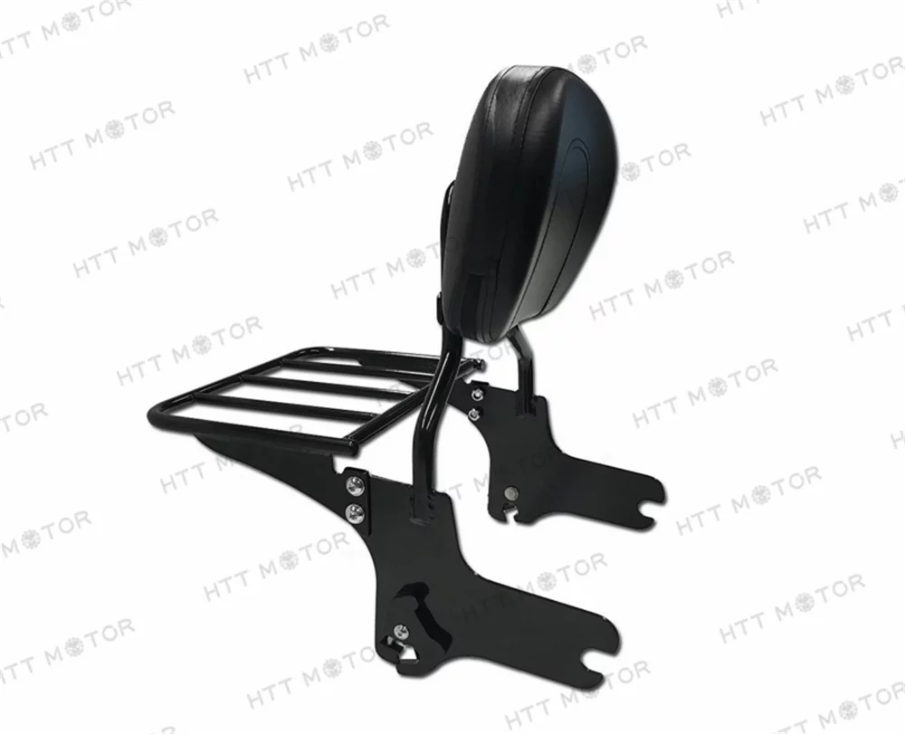HTTMT- Backrest Sissy Bar w/ Luggage Rack for 97-08 Harley Road Glide Street Glide Black
