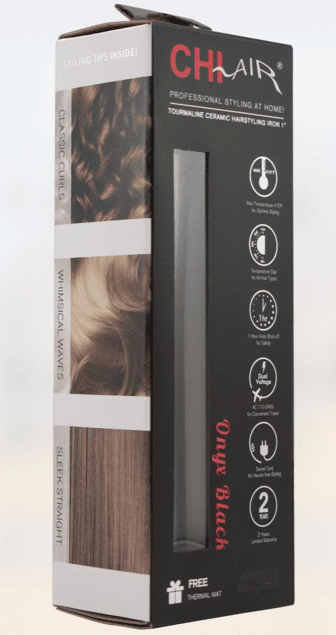 Chi Tourmaline Ceramic Hair Straightening Flat Iron, 1