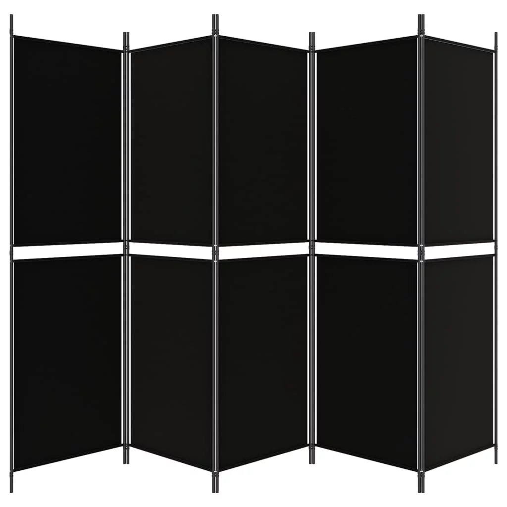 Anself 5-Panel Room Divider Black 98.4