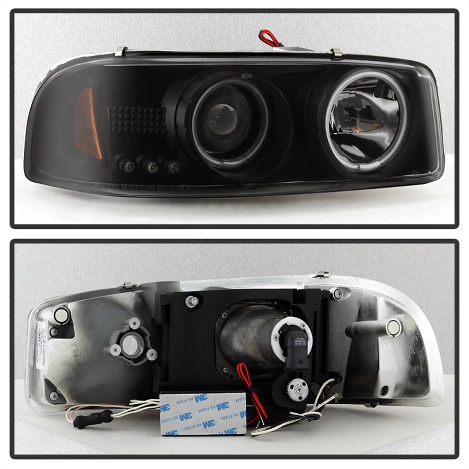 Spyder GMC Sierra 1500/2500 99-06 Projector Headlights CCFL Halo LED Blk Smke PRO-YD-CDE00-CCFL-BSM Fits select: 1999-2000,2002-2007 GMC NEW SIERRA