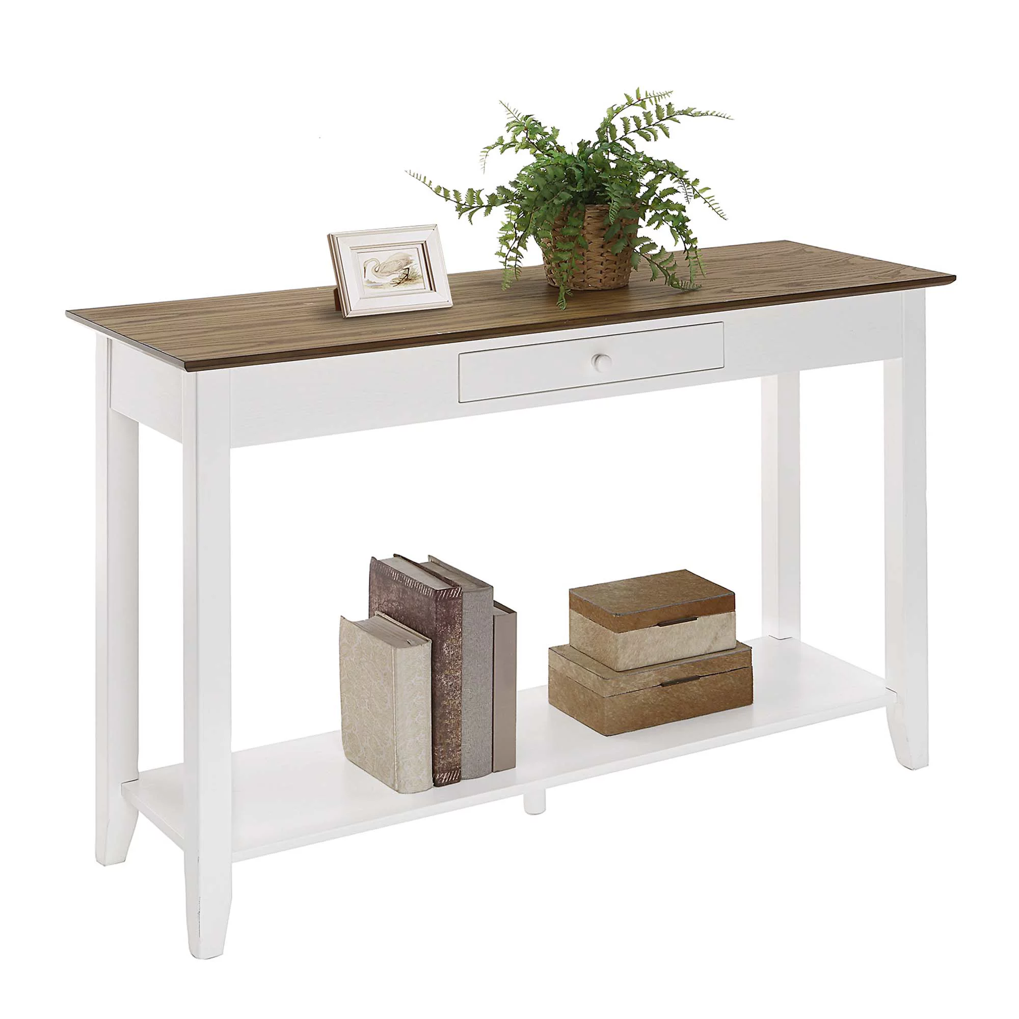 Convenience Concepts American Heritage 1 Drawer Console Table with Shelf