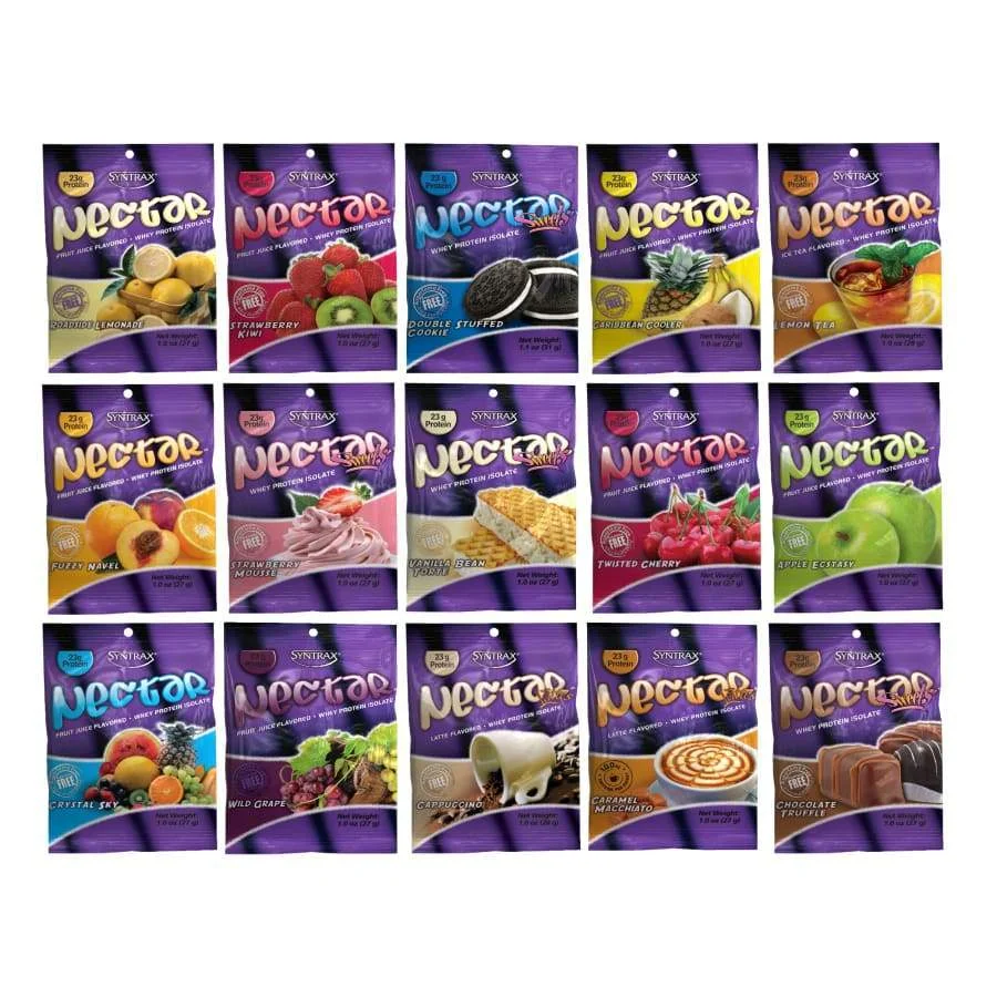 Syntrax Nectar Protein Powder Sampler Variety Bag - All 15 Flavors!
