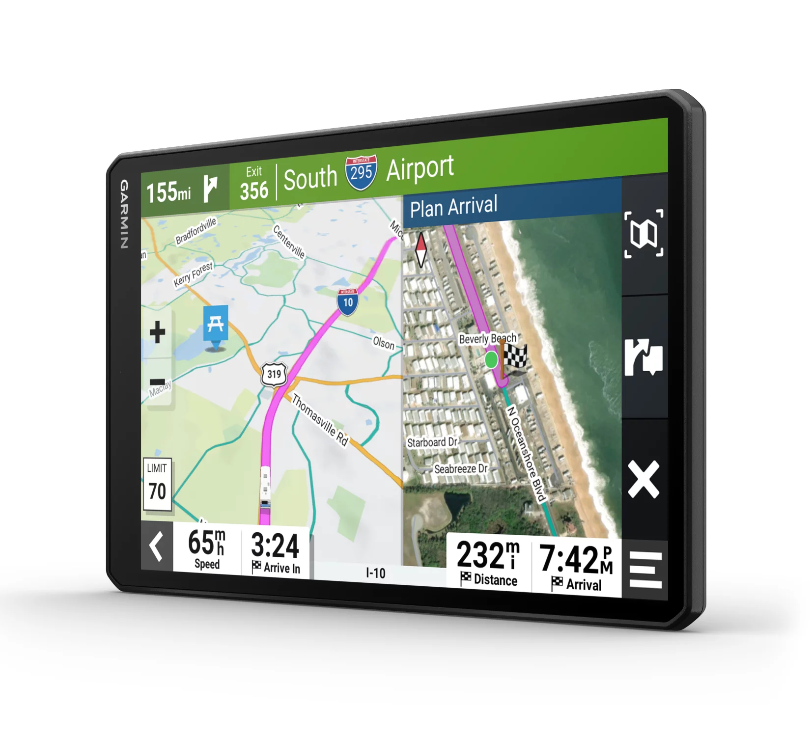 Garmin RV 1095 GPS Navigator Extra-Large 10in Display Unisex Adult and Wearable4U Power Pack Bundle