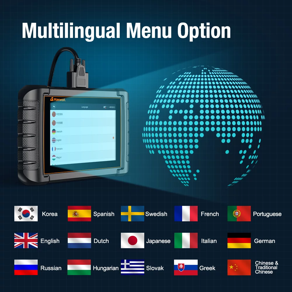 Foxwell NT809 OBD2 Scanner Car Diagnostic Tool Scan Full Systems with 30+ Reset Services Auto Vin Scan WiFi Wireless Automotive Scanner Bidirectional Scan Tool Active Test Auto Analyzer Upgrade Free