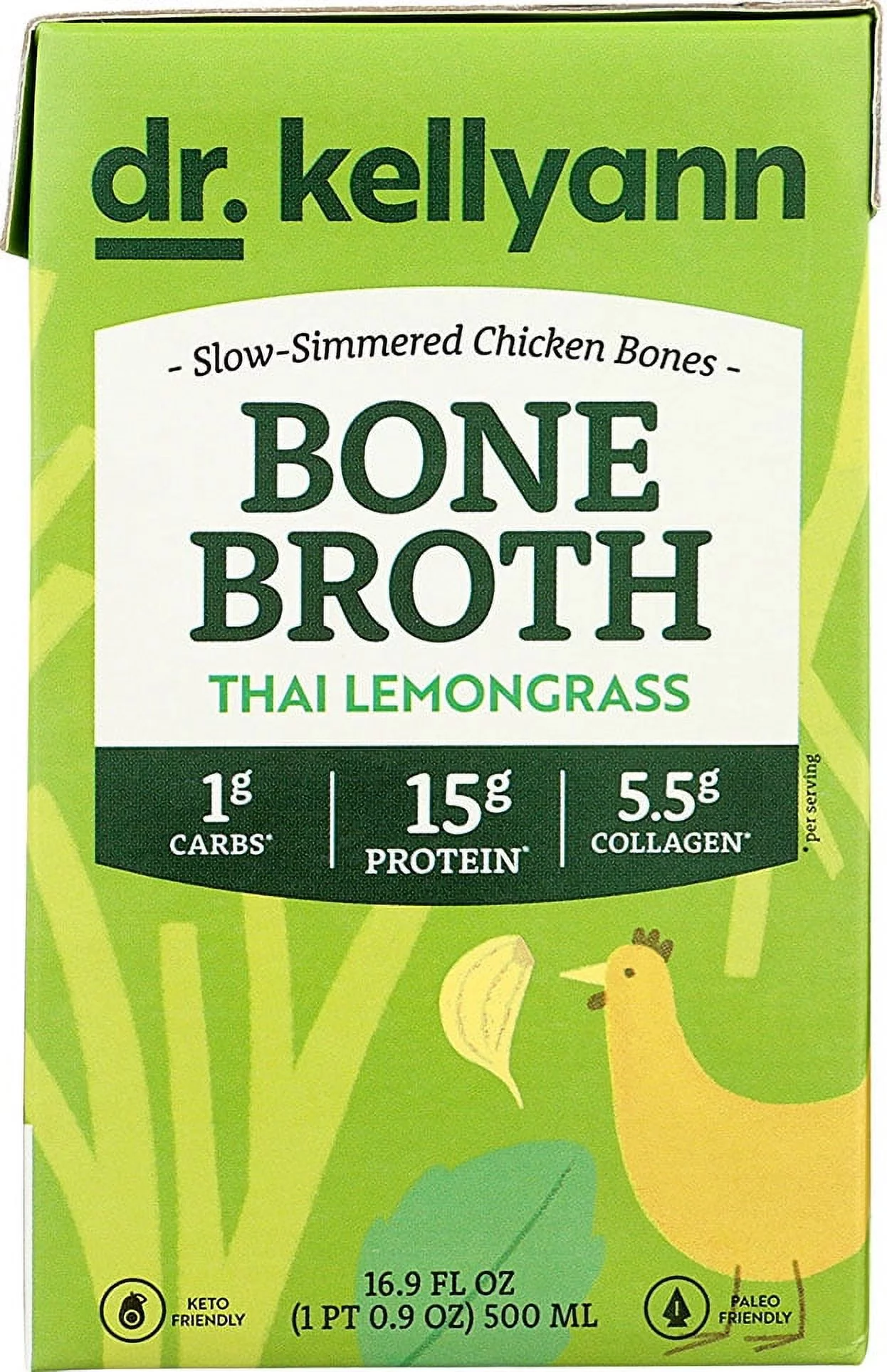 Dr. Kellyann Thai Lemongrass Chicken Bone Broth, 16.9 Oz