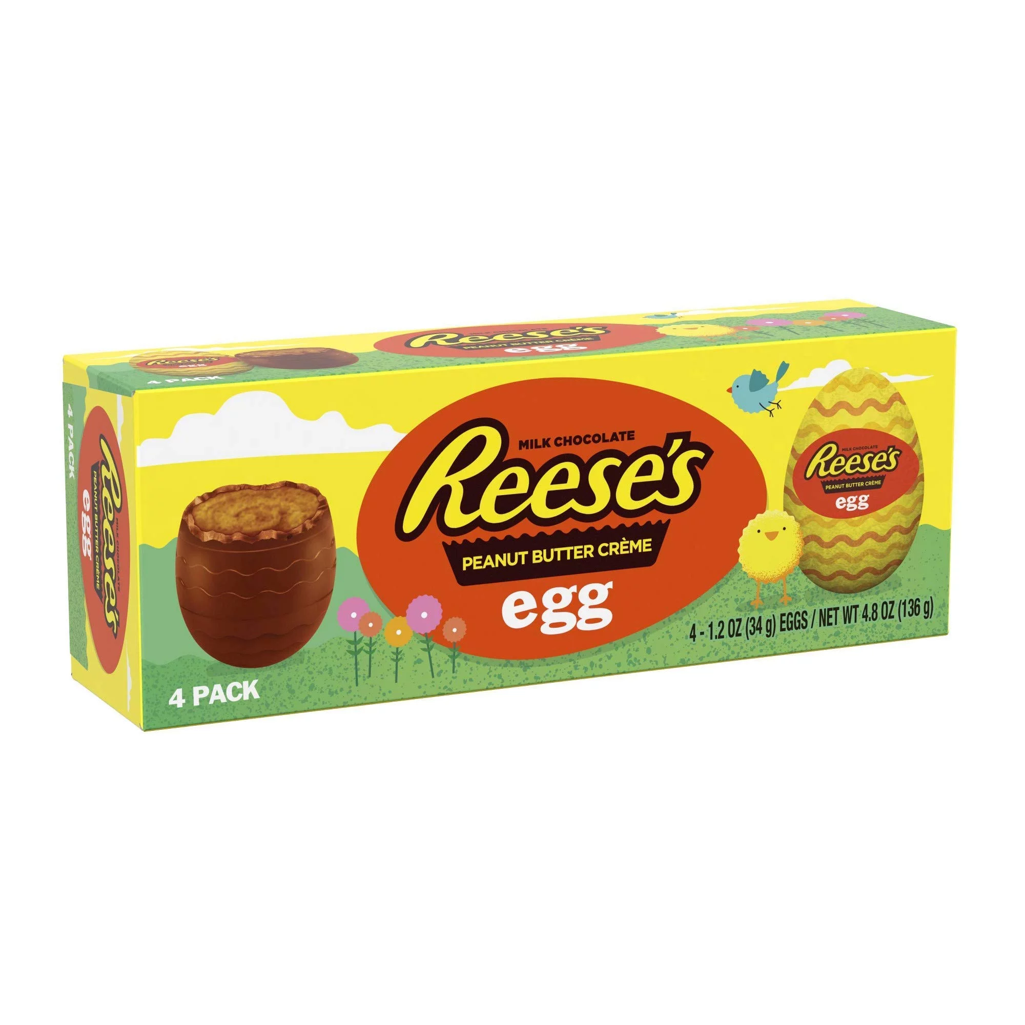 Reese,S (2) Box 4Pc Peanut Butter Creme Egg Milk Chocolate Easter Eggs Candy 4.8 Oz