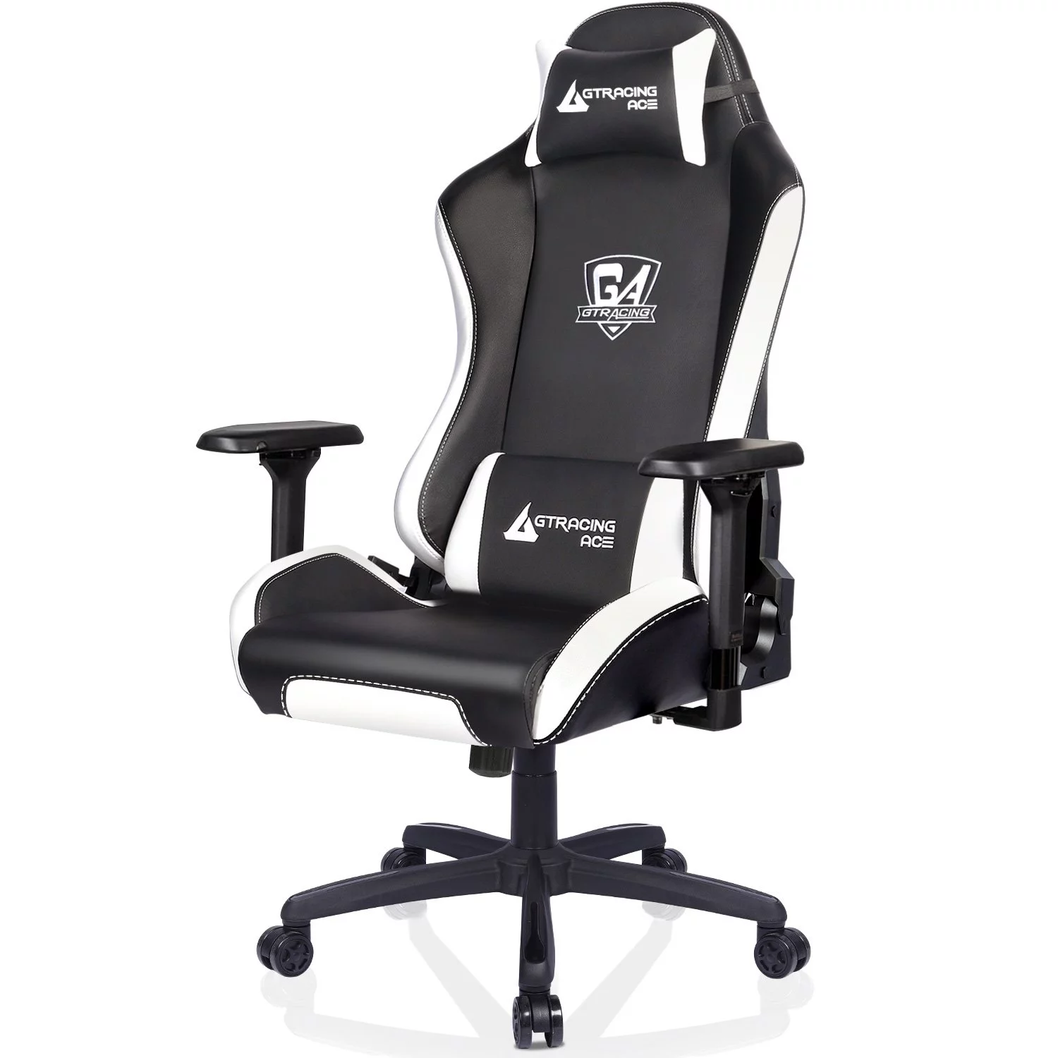 GTRACING Adjustable & Ergonomic Swivel Gaming Chair, White