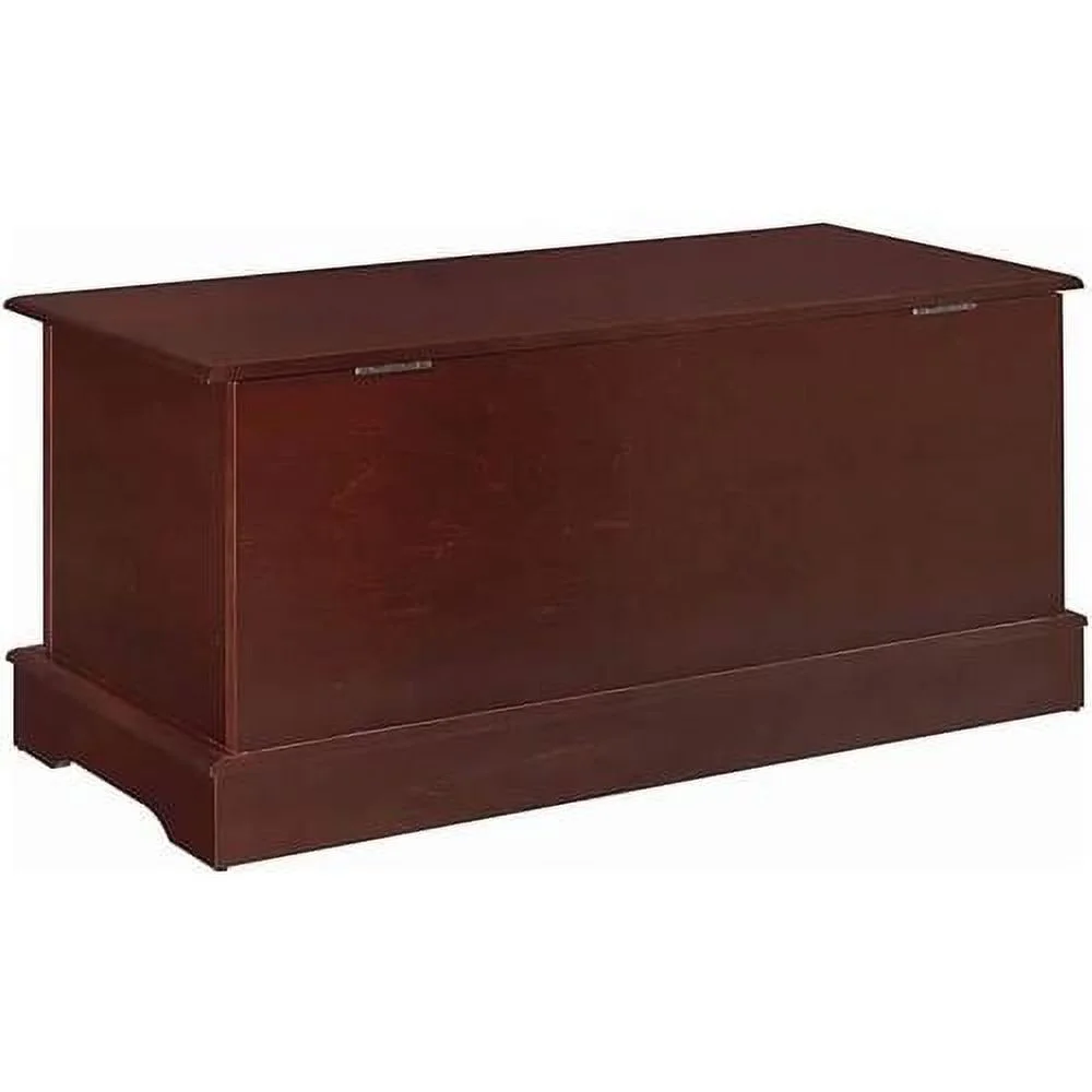 Cedar Lined Wood Storage Blanket Chest Trunk, In Warm Brown