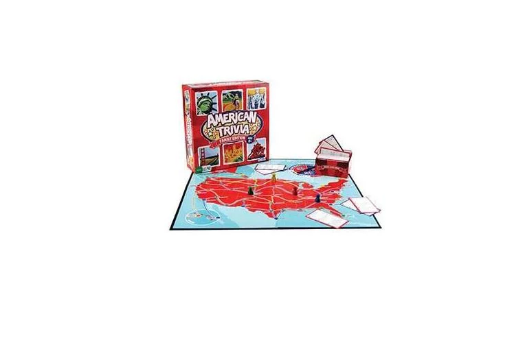 Outset Media Trivia Game - American Trivia Family Edition - The America Themed Family Board Game Ages 8+