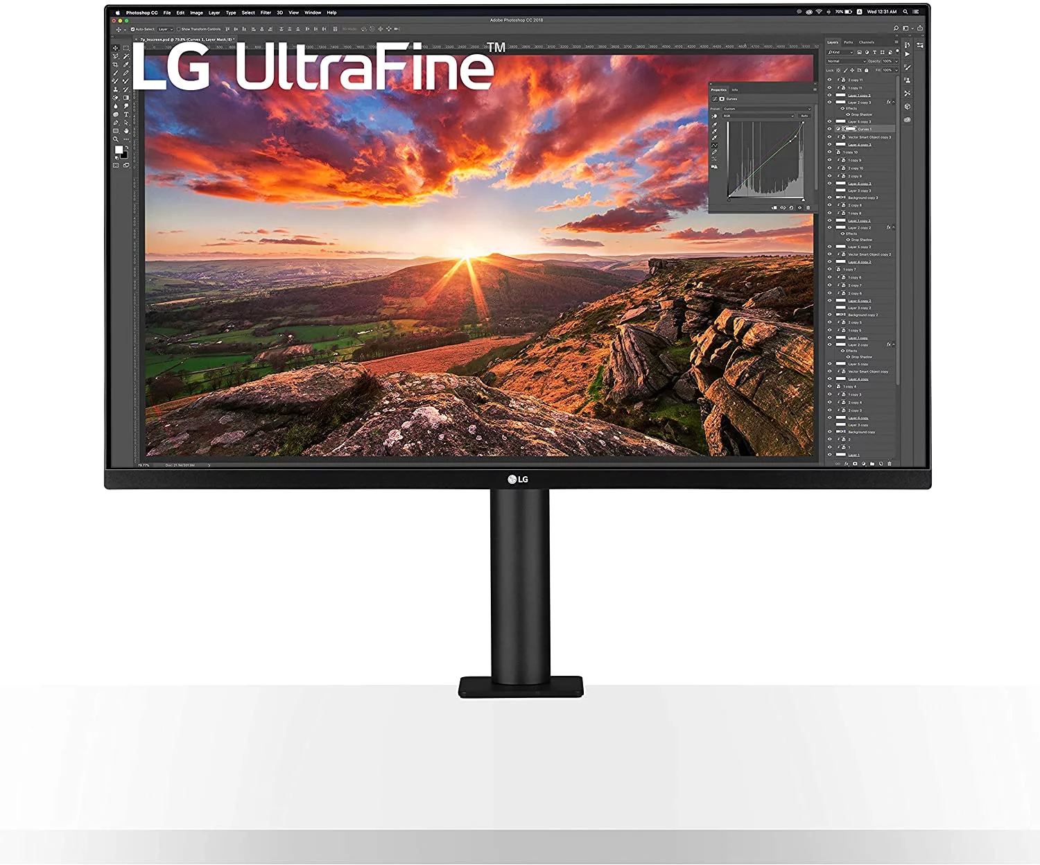 LG 32UN880-B 32-inch UltraFine 4K UHD Display Ergo Monitor with Additional 1 Year Coverage by Epic Protect (2020)
