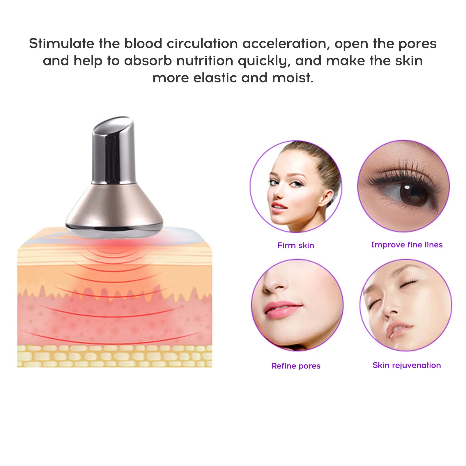 OWSOO Micro-current Skin Rejuvenation Instrument Eye Essence Massager Home Facial Beauty Instrument