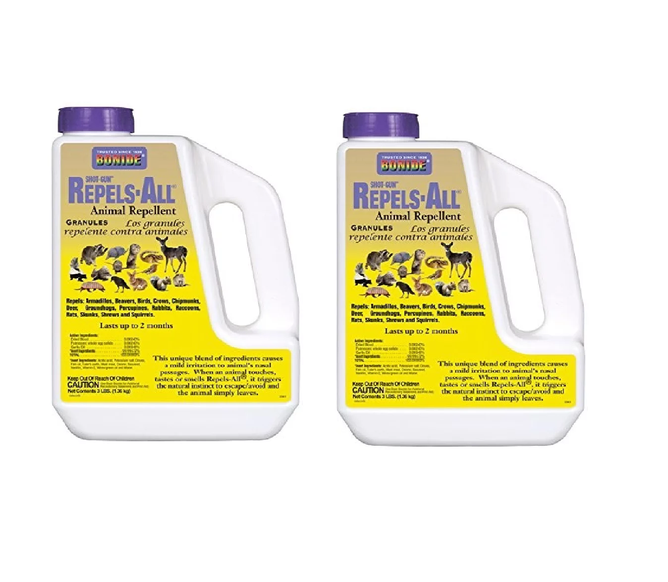 Bonide Products 2361 Repels-All Granules Animal Repellent, 3 Pound (2 Pack)