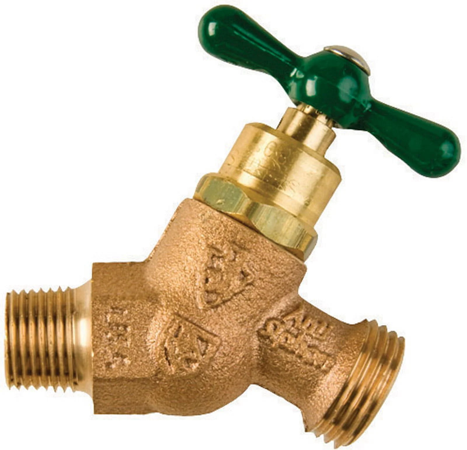 Arrowhead Brass & Plumbing 361LF 0.75 in. Male Iron Pipe x 0.75 in. Hose Connection Red Brass- Hose Bibb