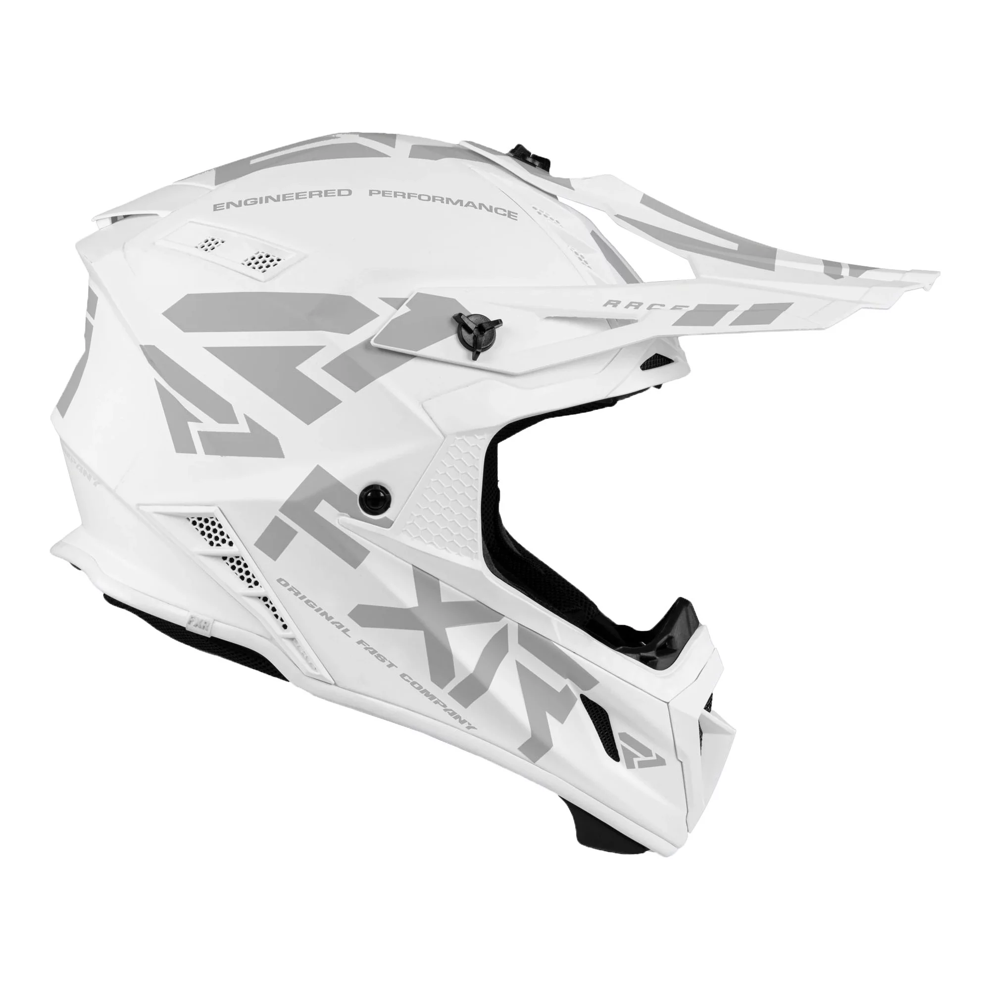 FXR  Helium Prime Helmet Quick Release Buckle 365 Vent Nose Guard White - X-Small - FMVSS 220601-0100-04
