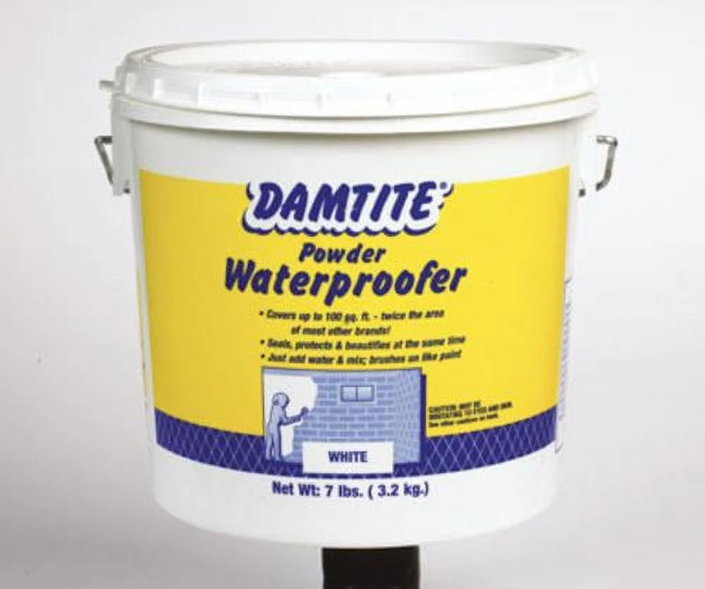 1PC Damtite Waterproofing Damtite 01071 Masonry Waterproofer, White, 7 Lb