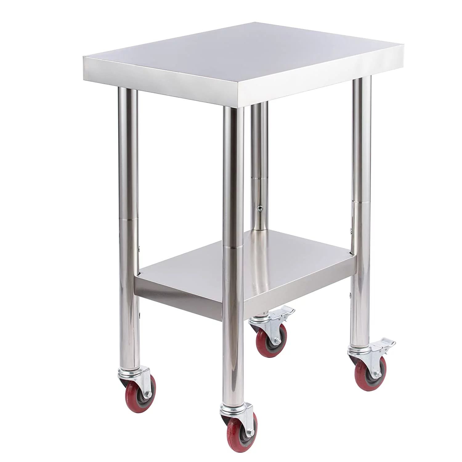 TECSPACE Stainless Steel Work Table with Wheels 24