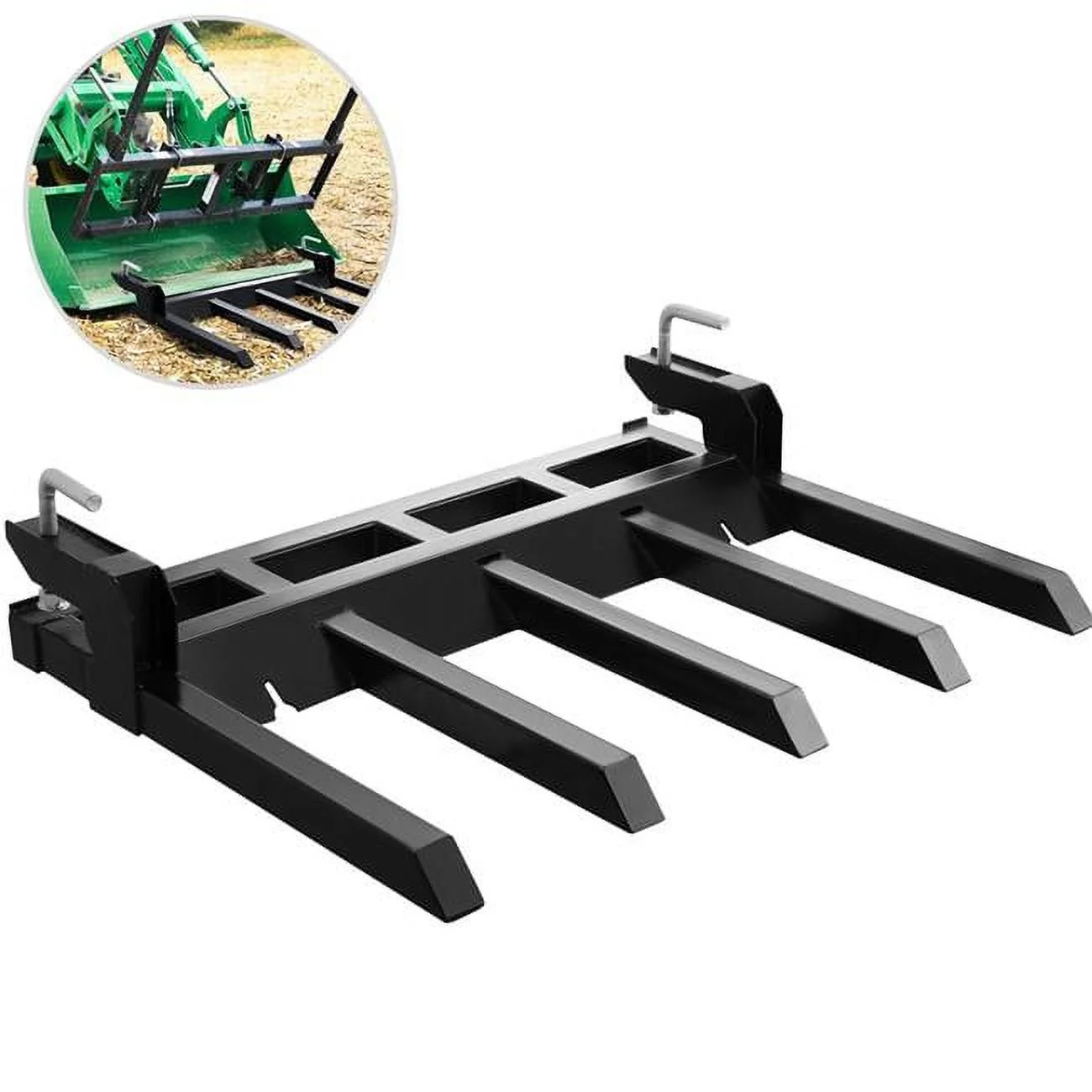 Vevor NYCDCCSP48YCHS001V0 Clamp-On Debris Forks for 48 in. Bucket