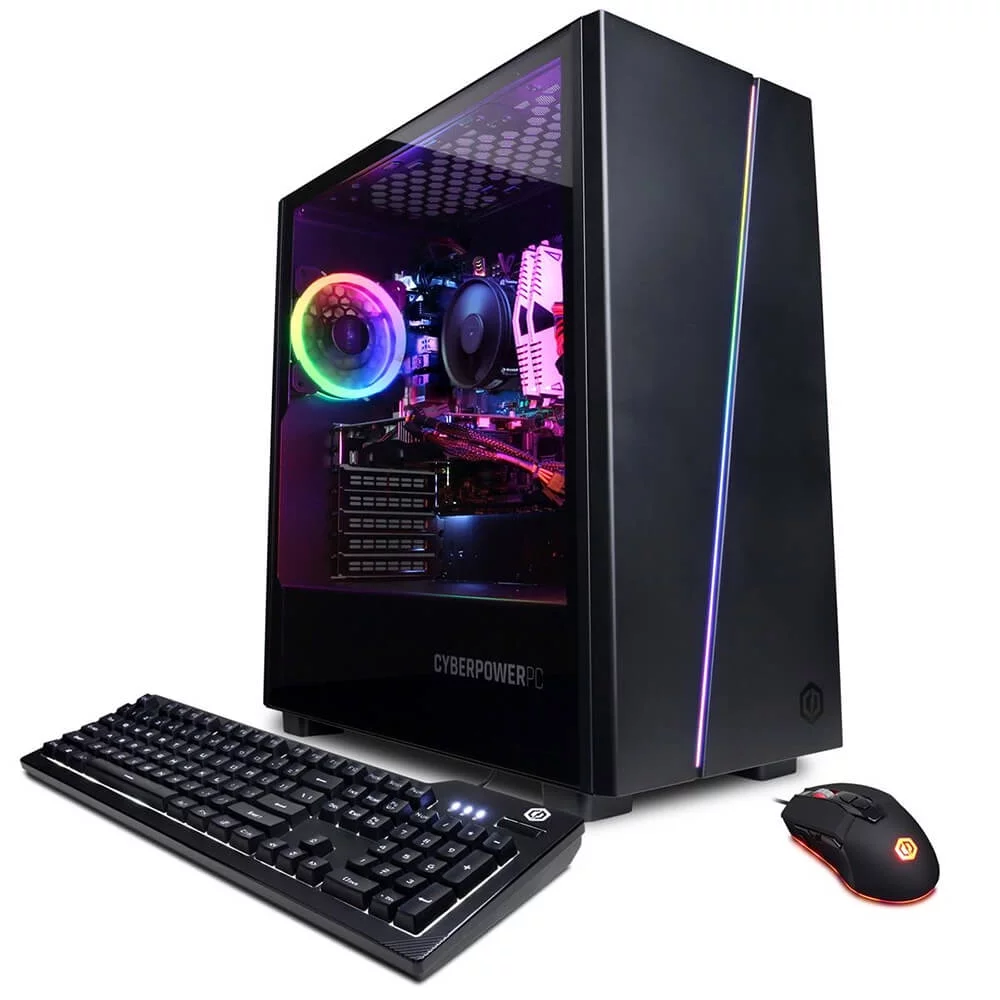 CYBERPOWERPC GMA9240CPGV2 Gamer Master Gaming Desktop Computer - AMD Ryzen 7, 16GB RAM, 500GB SSD + 2TB HDD, Windows 11