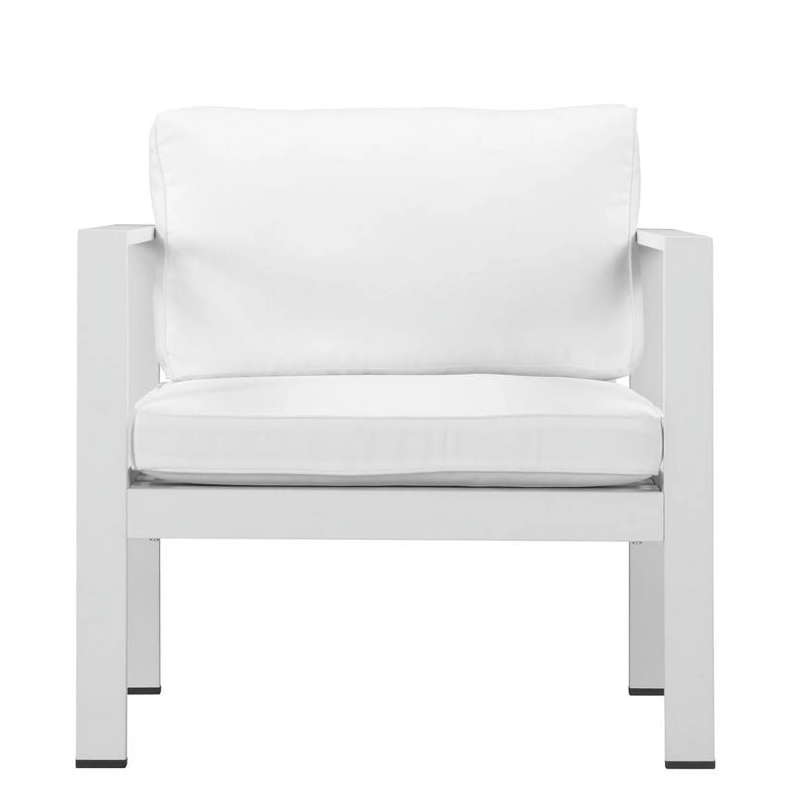 Pangea Home Karen Modern Aluminum Outdoor Chair in Powder Coated White