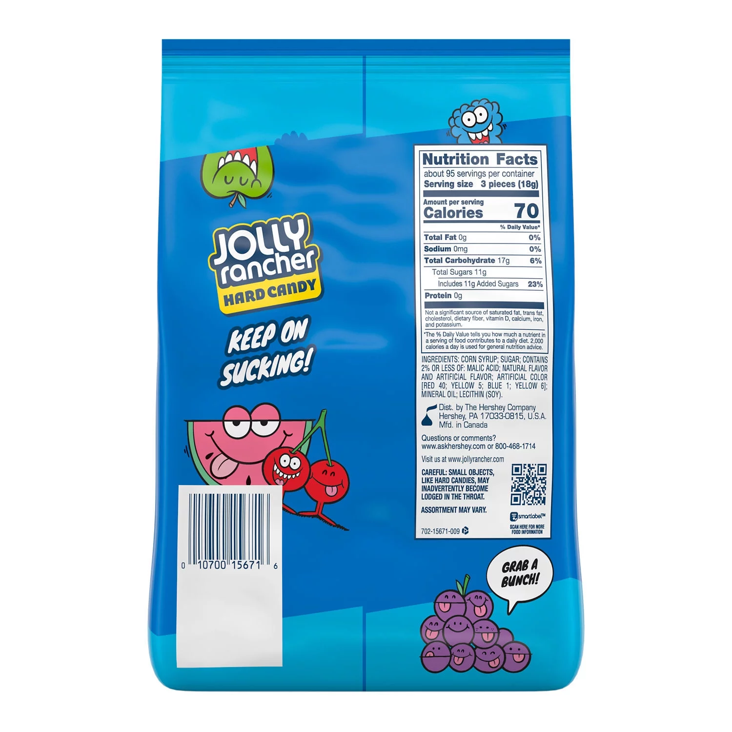 JOLLY RANCHER Assorted Fruit Flavored Hard, Easter Hard Candy Bulk Bag, 60 oz