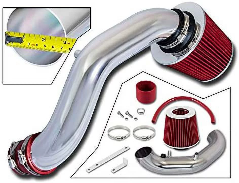 Rtunes Racing Short Ram Air Intake Kit + Filter Combo RED For 02-06 Acura RSX Non Type S