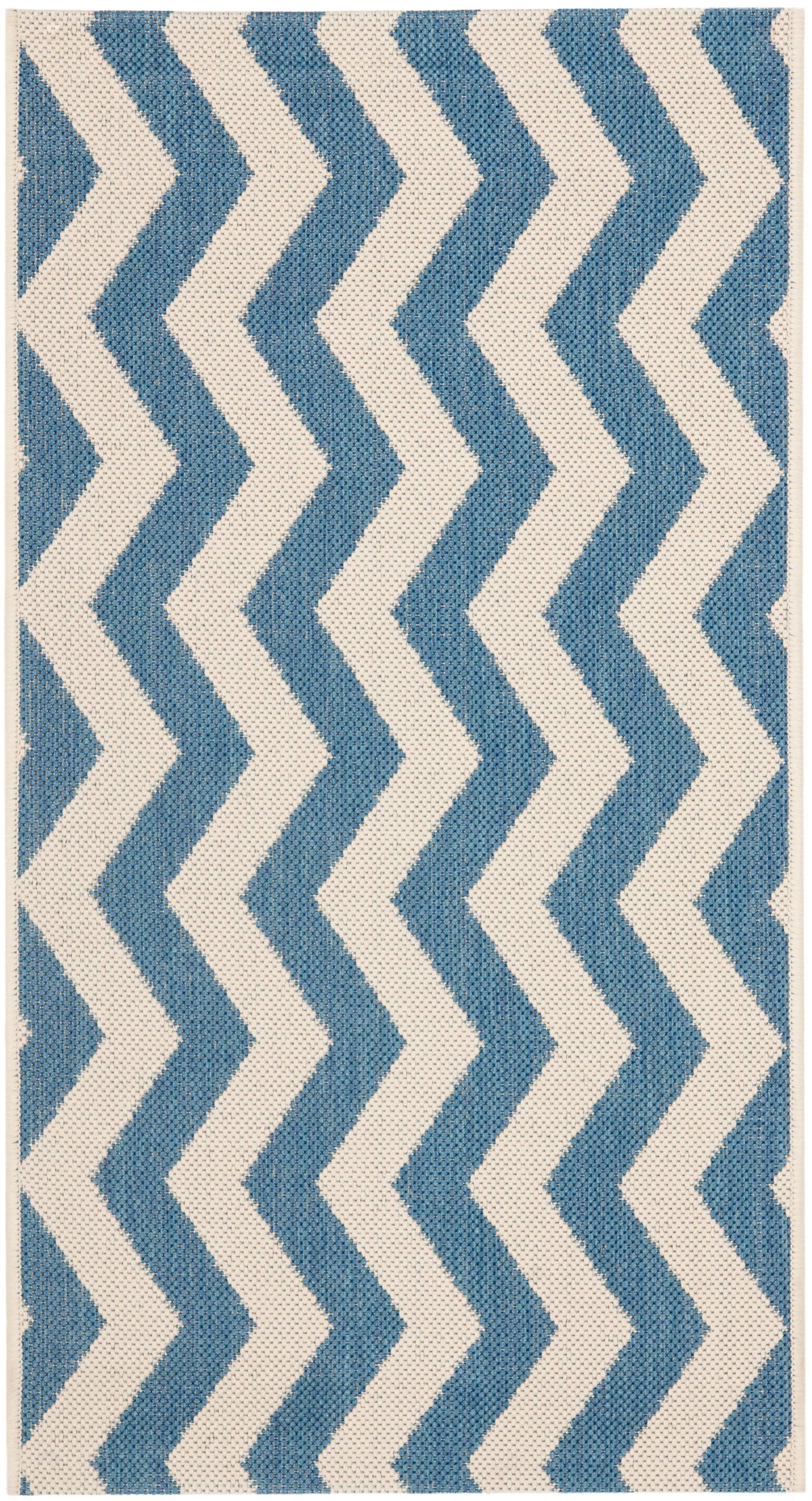 SAFAVIEH Courtyard Ayden Chevron Indoor/Outdoor Area Rug, 2' x 3'7