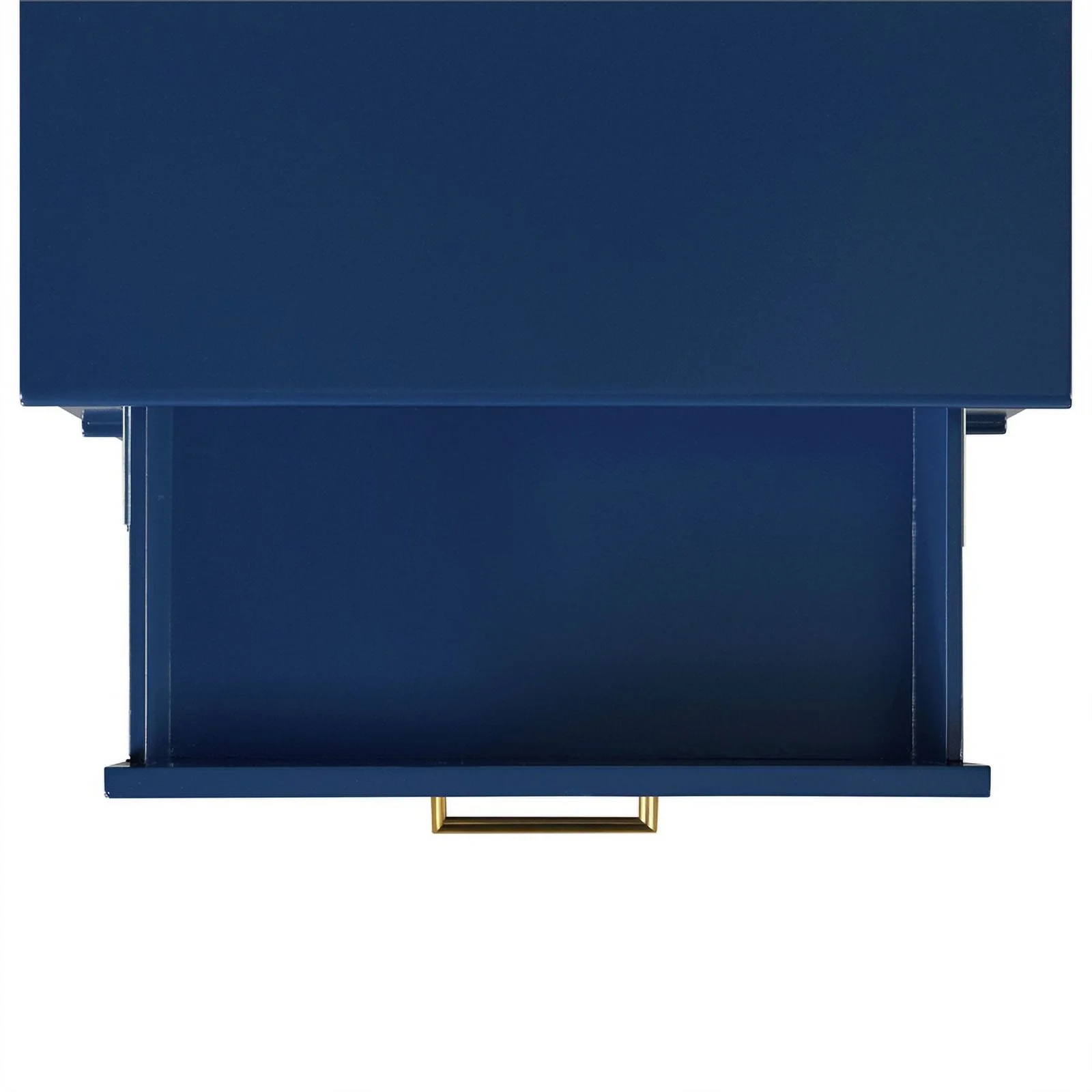 Pemberly Row Traditional Rectangular Side Table in Navy Finish