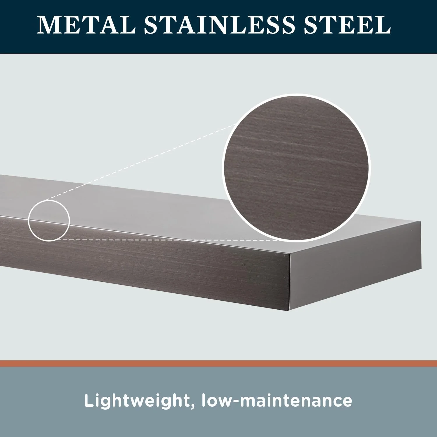 Pilgrim Home and Hearth Titus 52-Inch Metal Fireplace Mantel Shelf in Shadow Iron