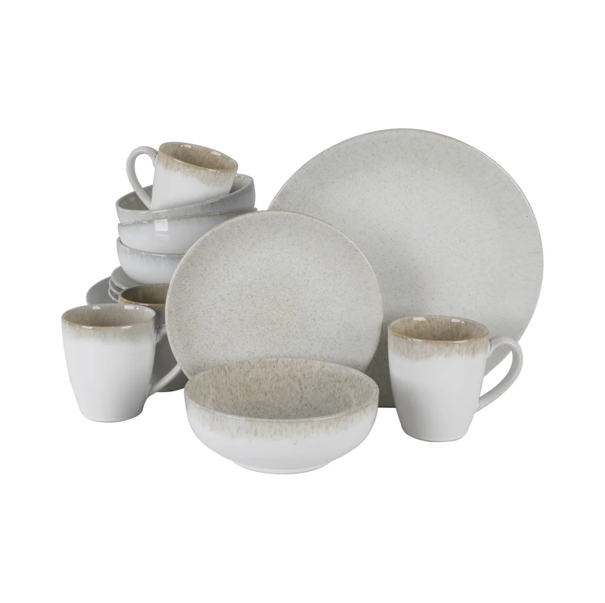 Gibson Elite Kashmir 16-Piece Dinnerware Set - Sand
