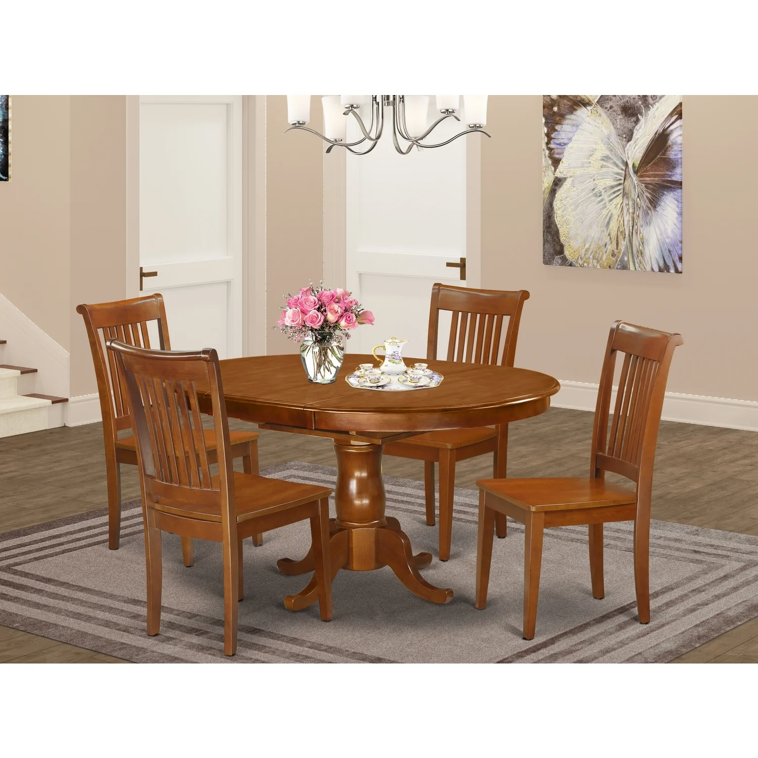 HomeStock Medieval Majesty 5-Piece Dining Table Set