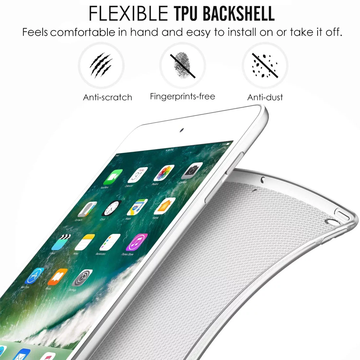 DuraSafe Cases iPad 9.7 5th 6th Gen Air 1st 2nd Gen [iPad 5 6 Air 1 2] MRJN2LL/A MR7G2LL/A MP2F2LL/A MP2G2LL/A MD785LL/A MD788LL/A MGLW2LL/A MGL12LL/A Printed Sleek design Flip Case - Marble Pink