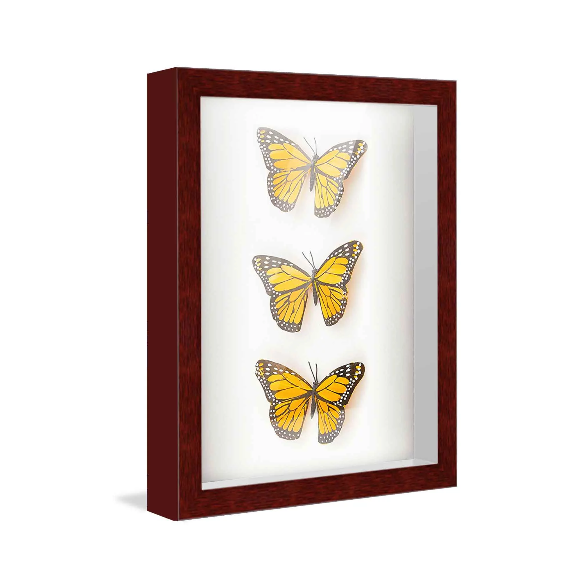 14x18 Shadow Box Frame Brown | 1.625 inches Deep Real Wood Traditional Shadowbox Display Frame | UV