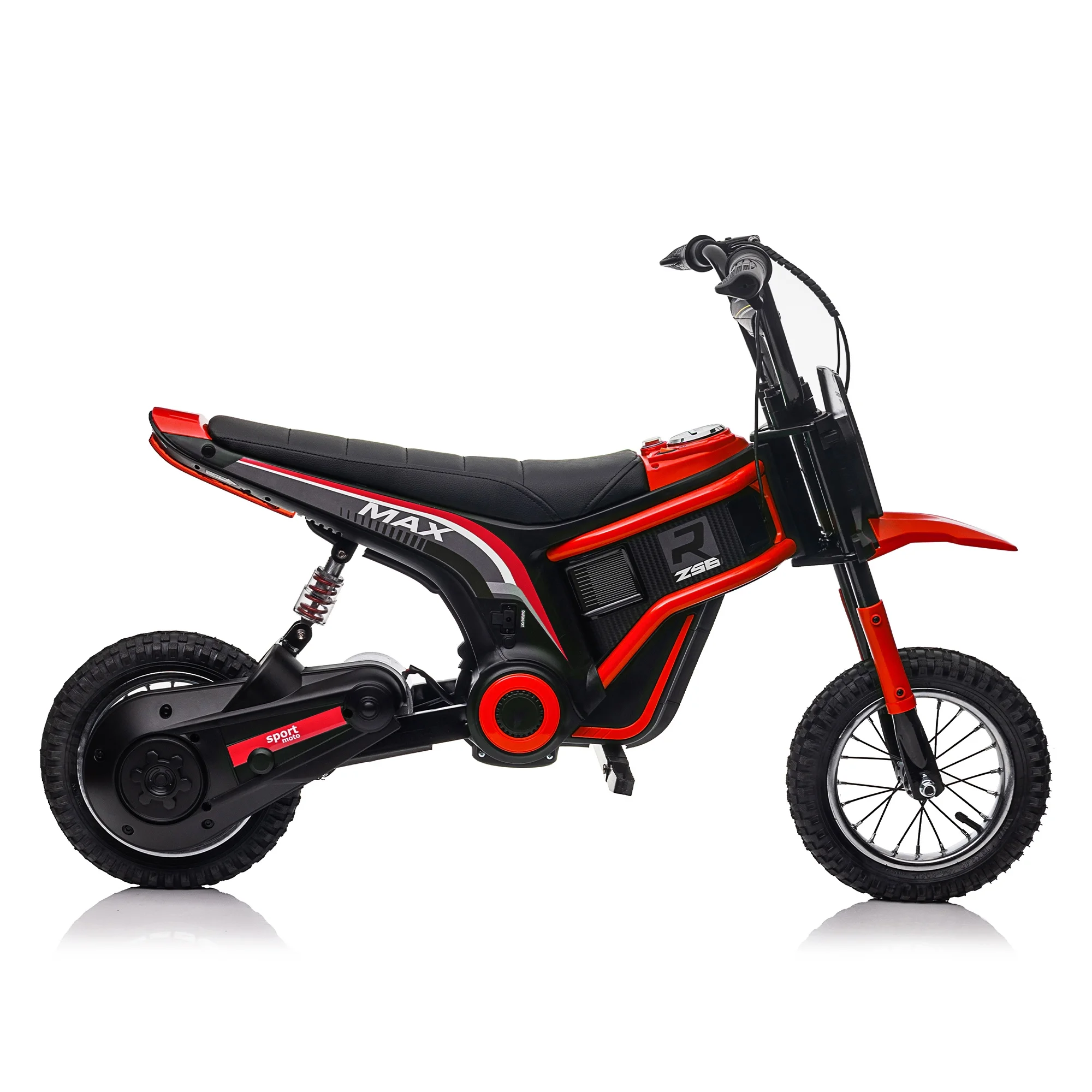 Toy Motocross Dirt Bike - 24V - 60.17 - Experience speed and style with dual suspension and MP3 player!