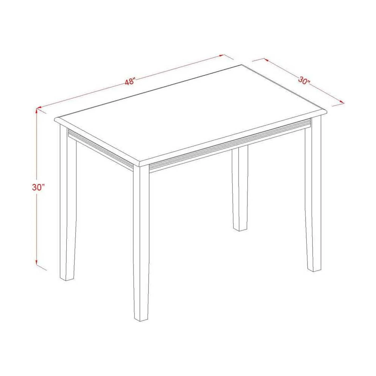East West Furniture YAAS3-AWA-08 3 Piece Dining Room  Set Consist of a Rectangle Dining Room Table and 2 Chairs, Antique Walnut