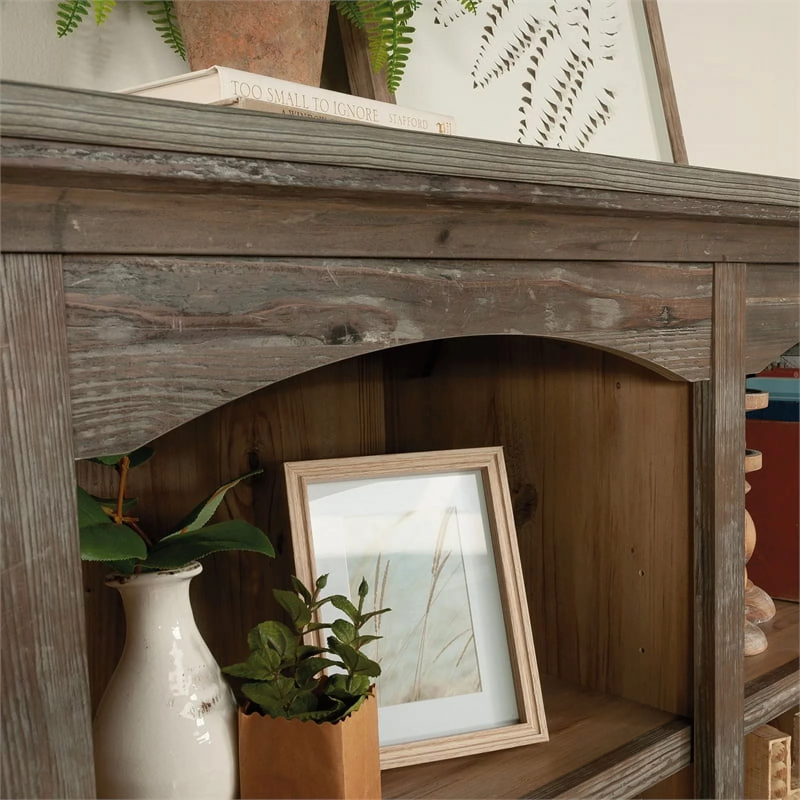 Sauder Sonnet Springs Engineered Wood Bookcase in Pebble Pine