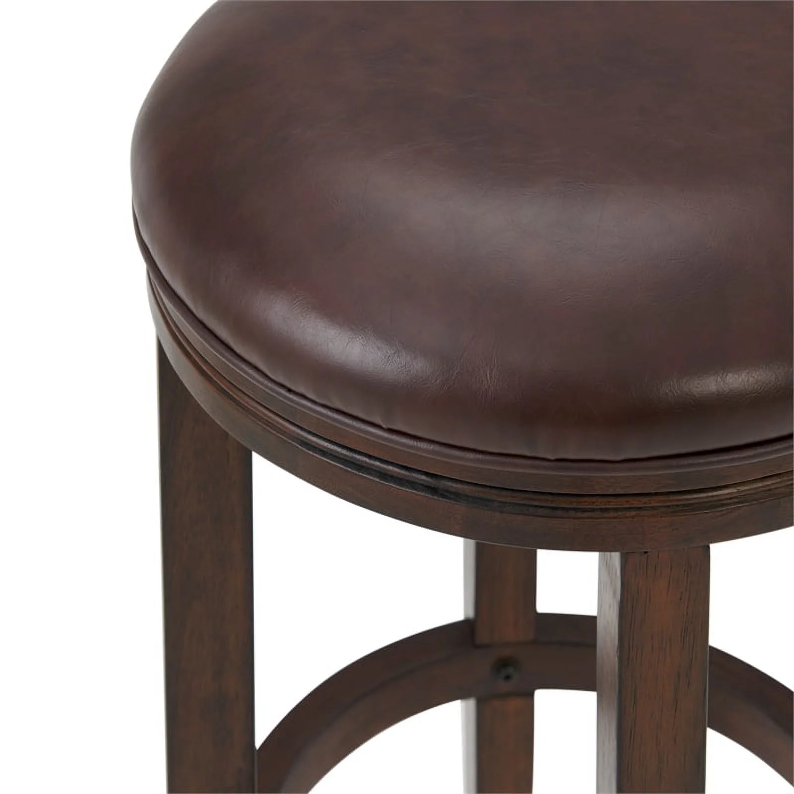 Alaterre Furniture Natick Bar Height Stool - Distressed Walnut - Set of 2