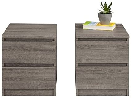 2 Drawer Nightstand in Truffle Gray
