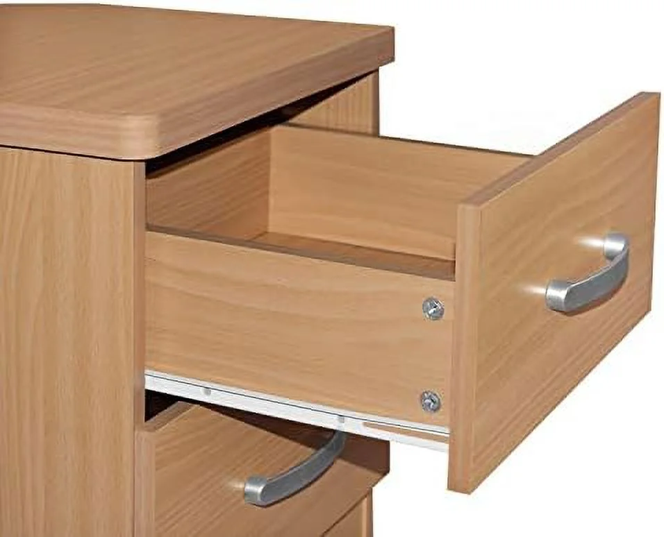 CKPFVY Cindy Faux Wood 2 Drawer Nightstand in Mahogany