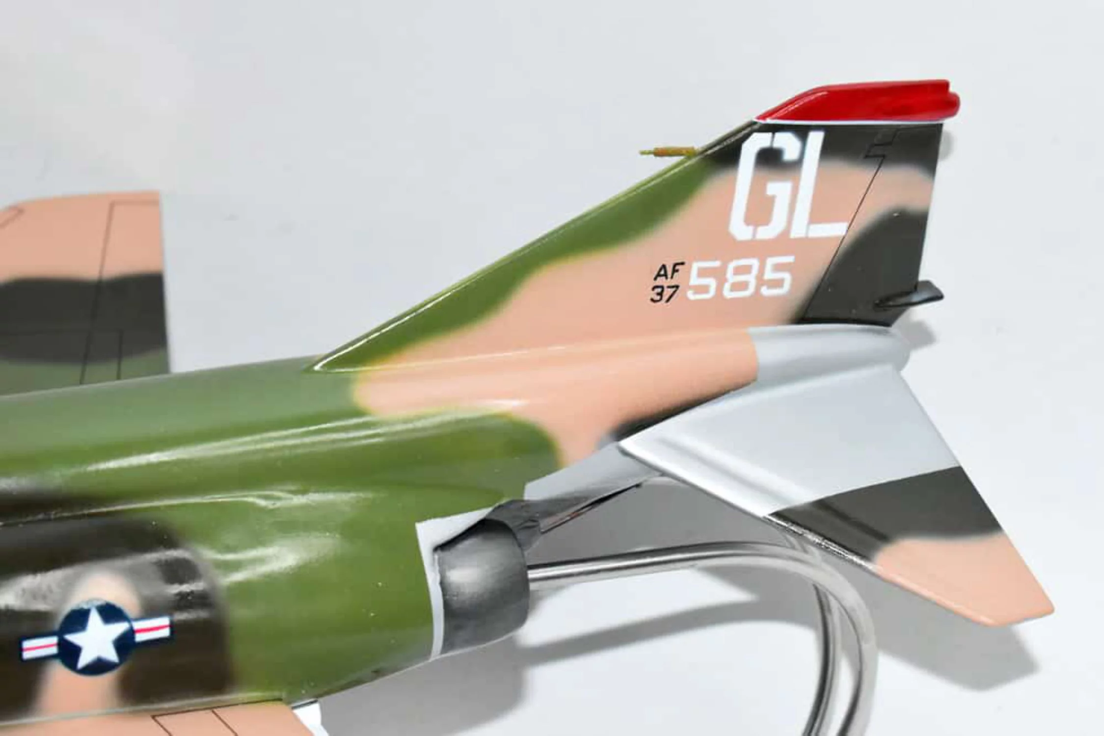 36th TFS Flying Fiends F-4c Model, 1/42 (18) Scale, Mahogany