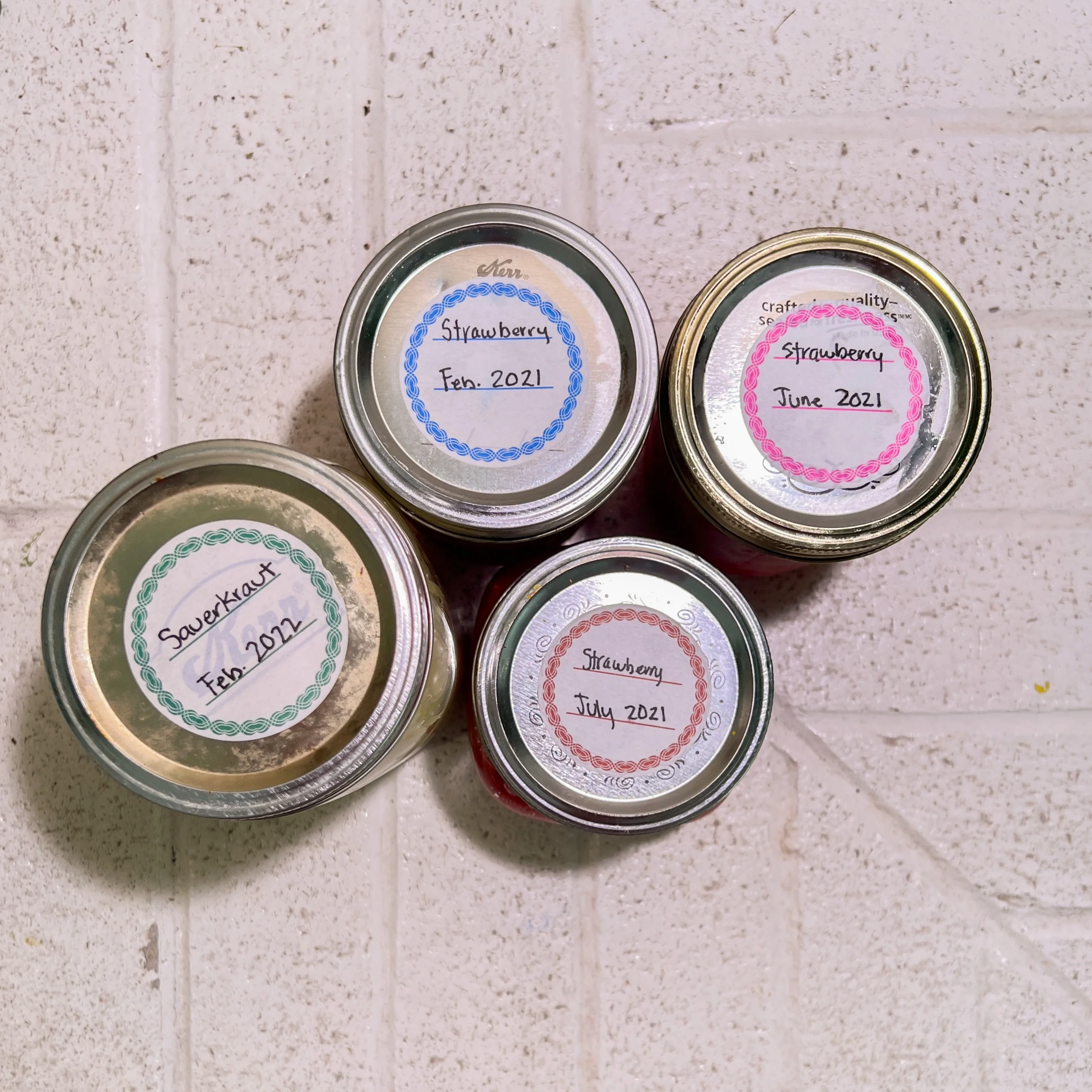 Green/White Dissolvable Home Canning Labels | 2