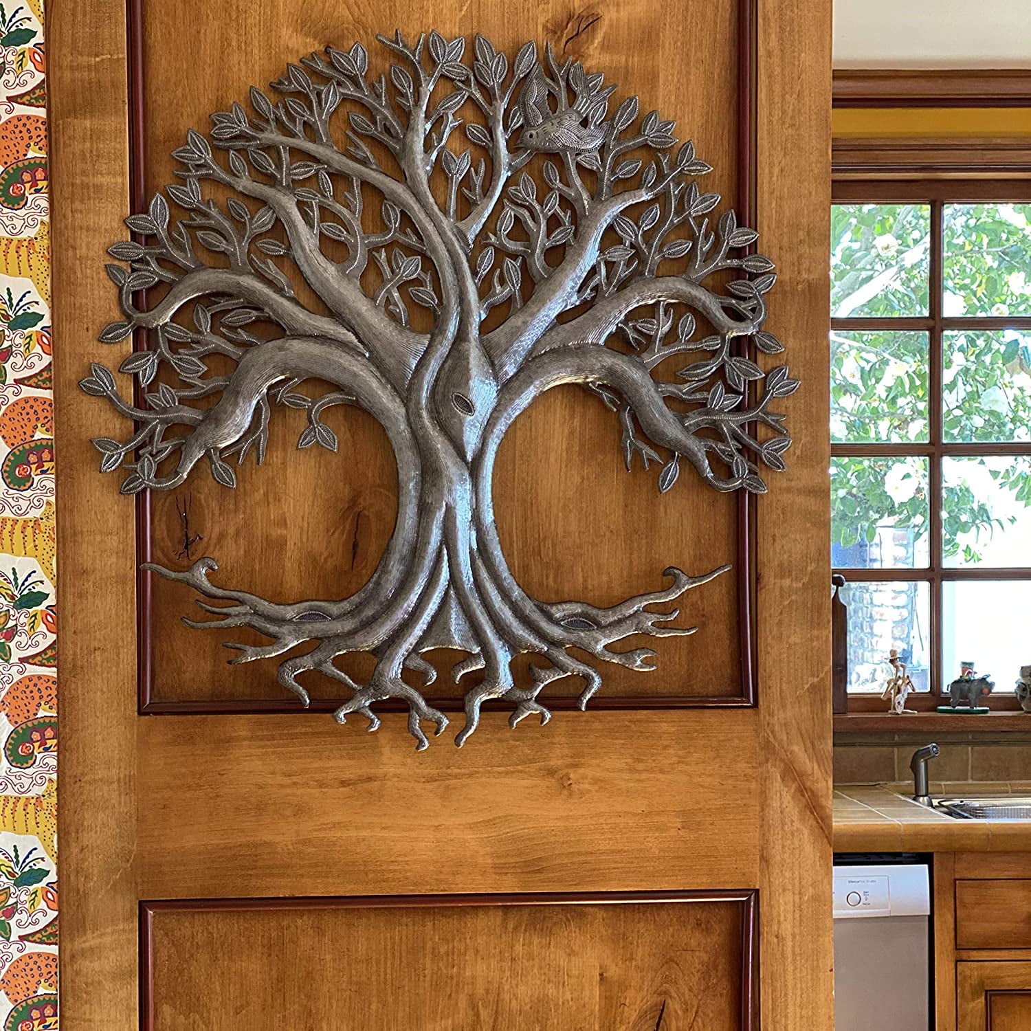 Haitian Recycled Steel Oil Drum, Metal Hanging Wall Art, 23