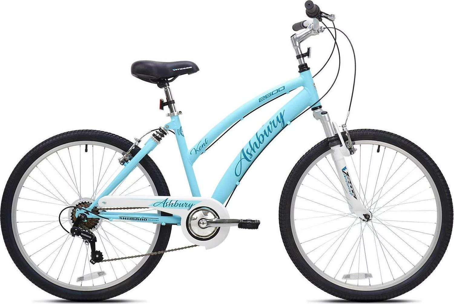 Kent 26 in. Ashbury Dual Suspension Bicycle, 7 Speed, Alloy Frame, Blue