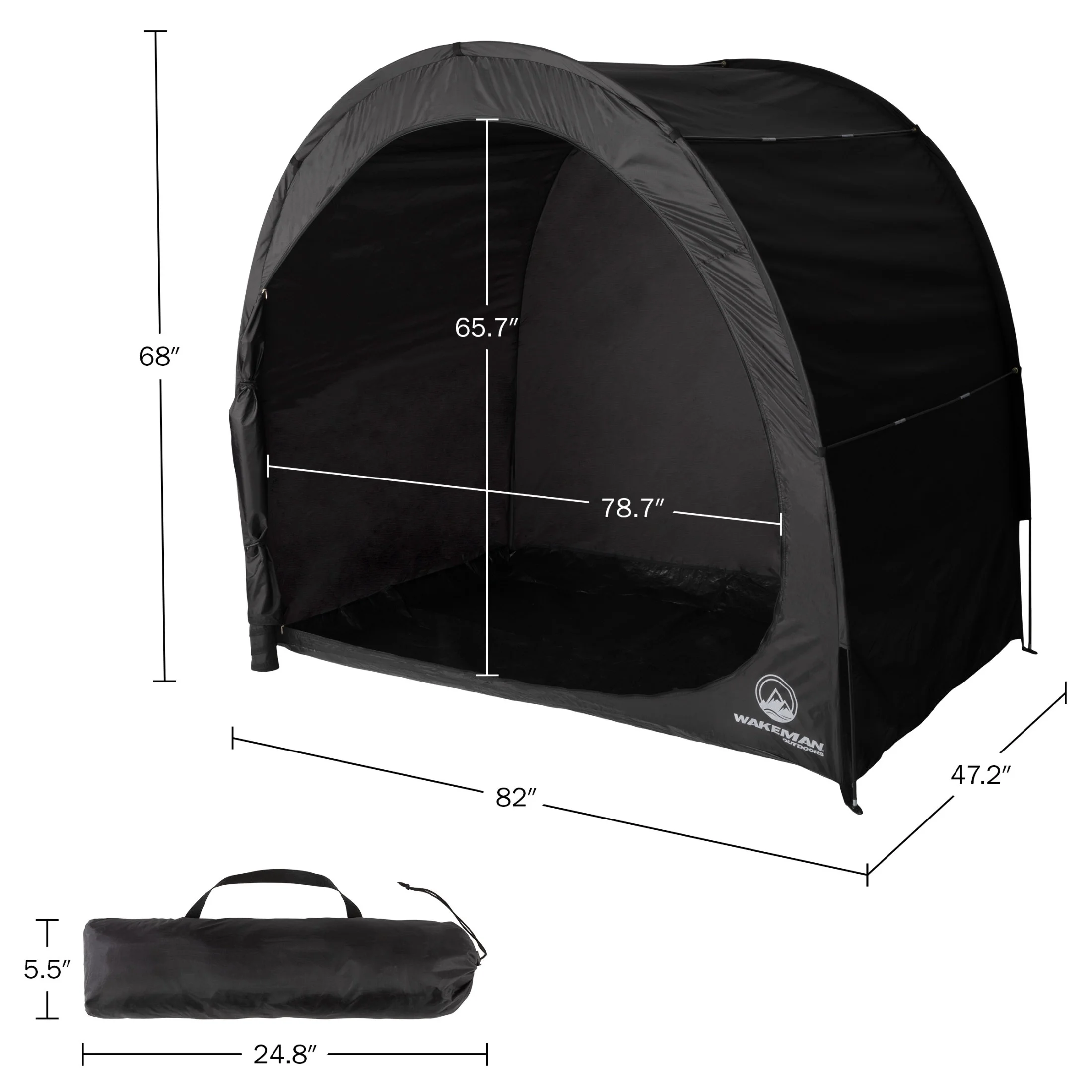 Wakeman Outdoors 6.5x4x5.3 Bike Storage Shed - Holds up to 3 Bicycles