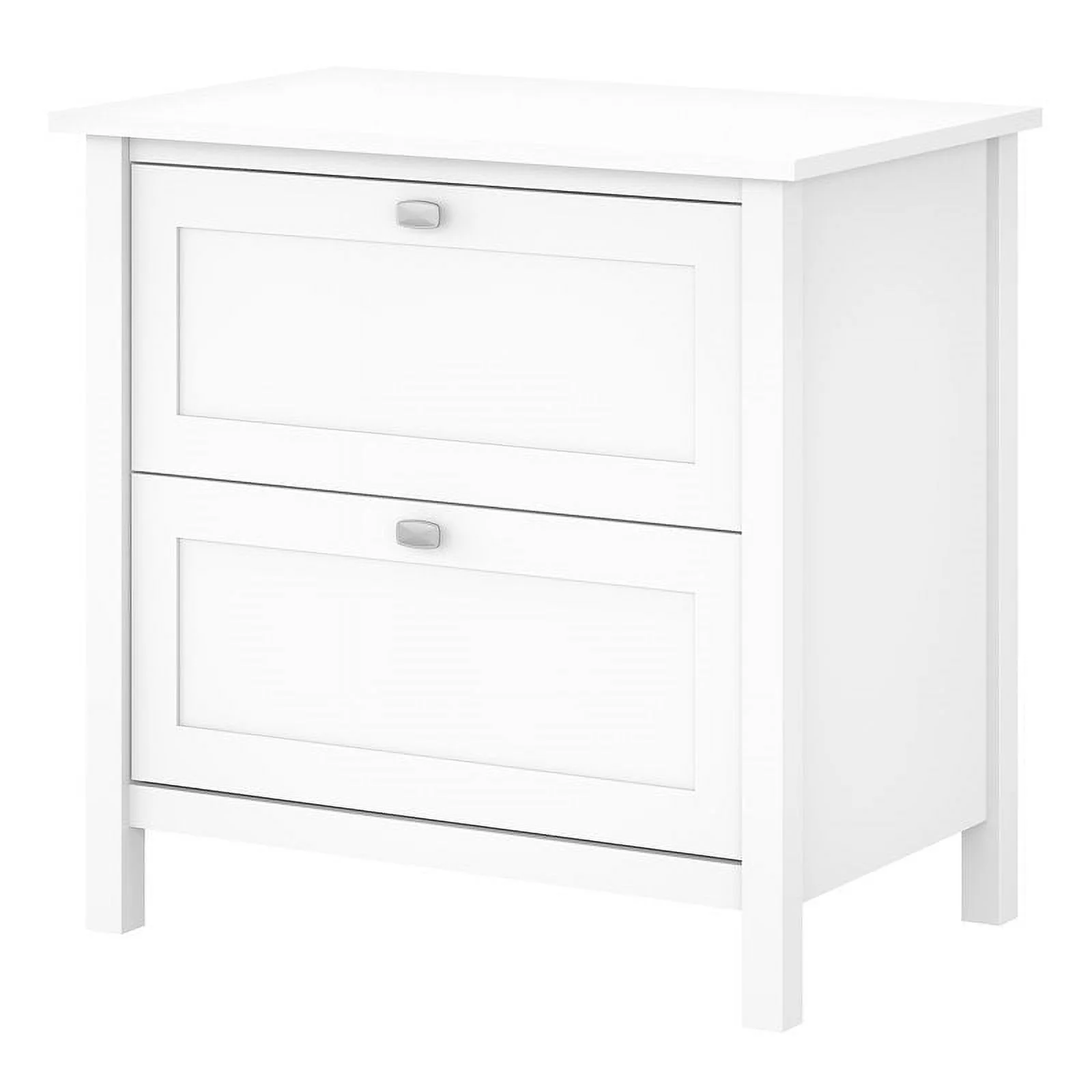 Home Square 2 Drawer Filing Cabinet Set in Pure White (Set of 2)