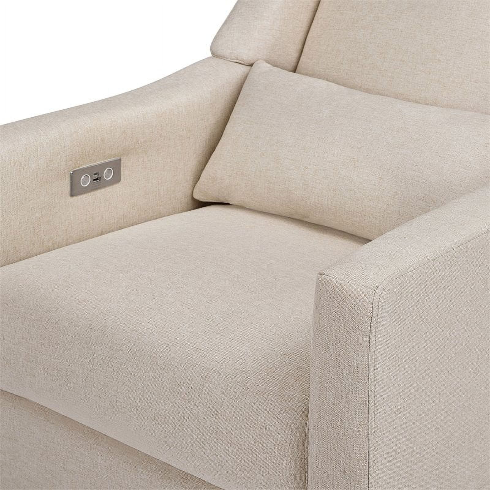 Namesake Kiwi Modern Fabric Swivel Glider Recliner with USB in Beige