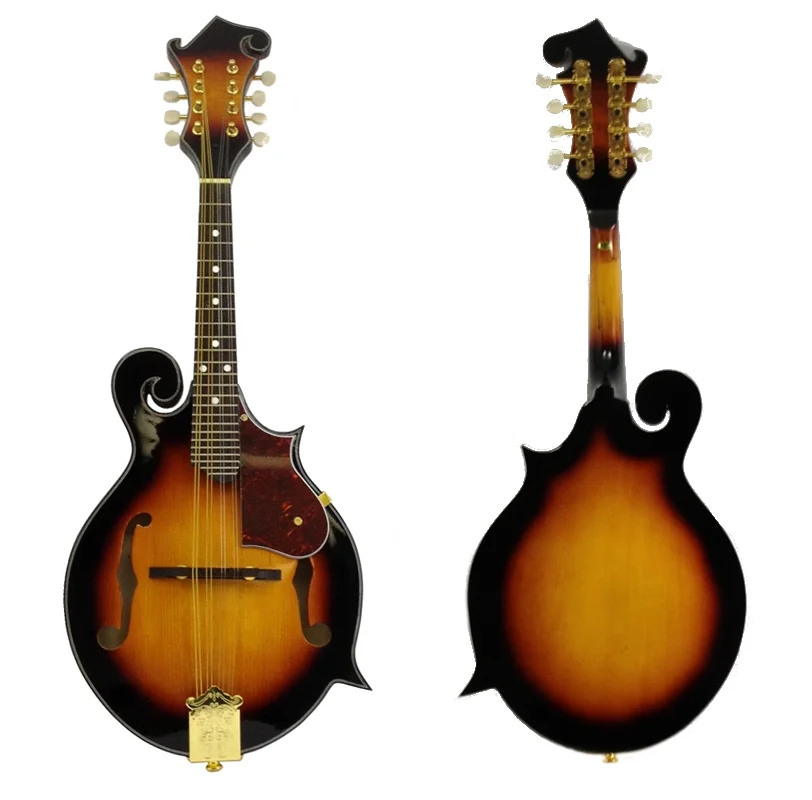 8-String MANDOLIN F-Style SUNBURST TOBACCO Sandalwood Gold Hardware