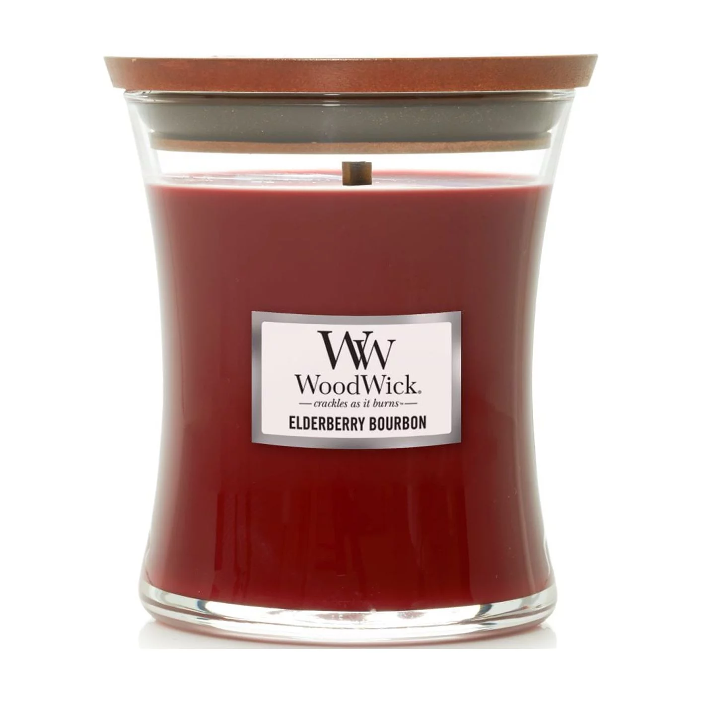 WoodWick Elderberry Bourbon - Medium Hourglass Candle